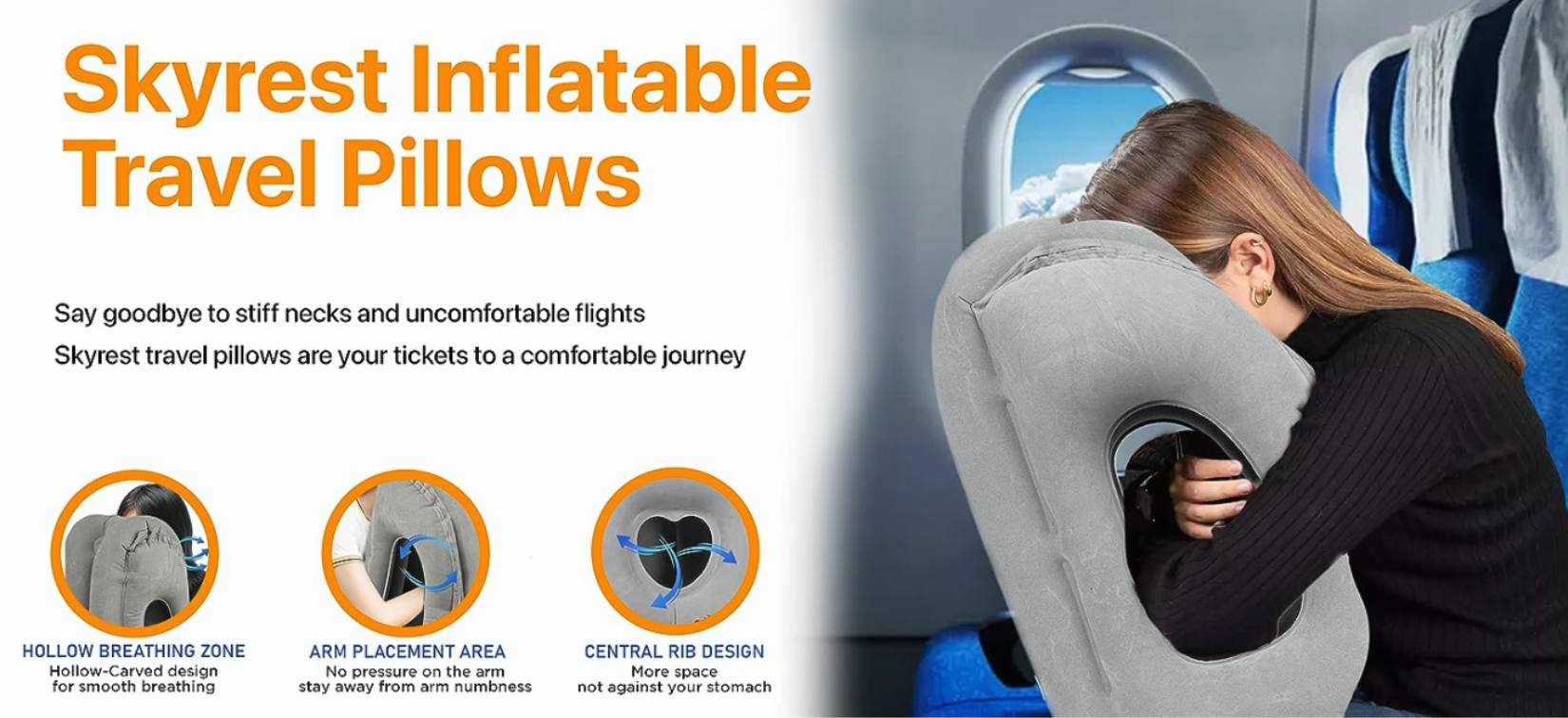 What are the benefits of an inflatable airplane pillow? – Skyrest